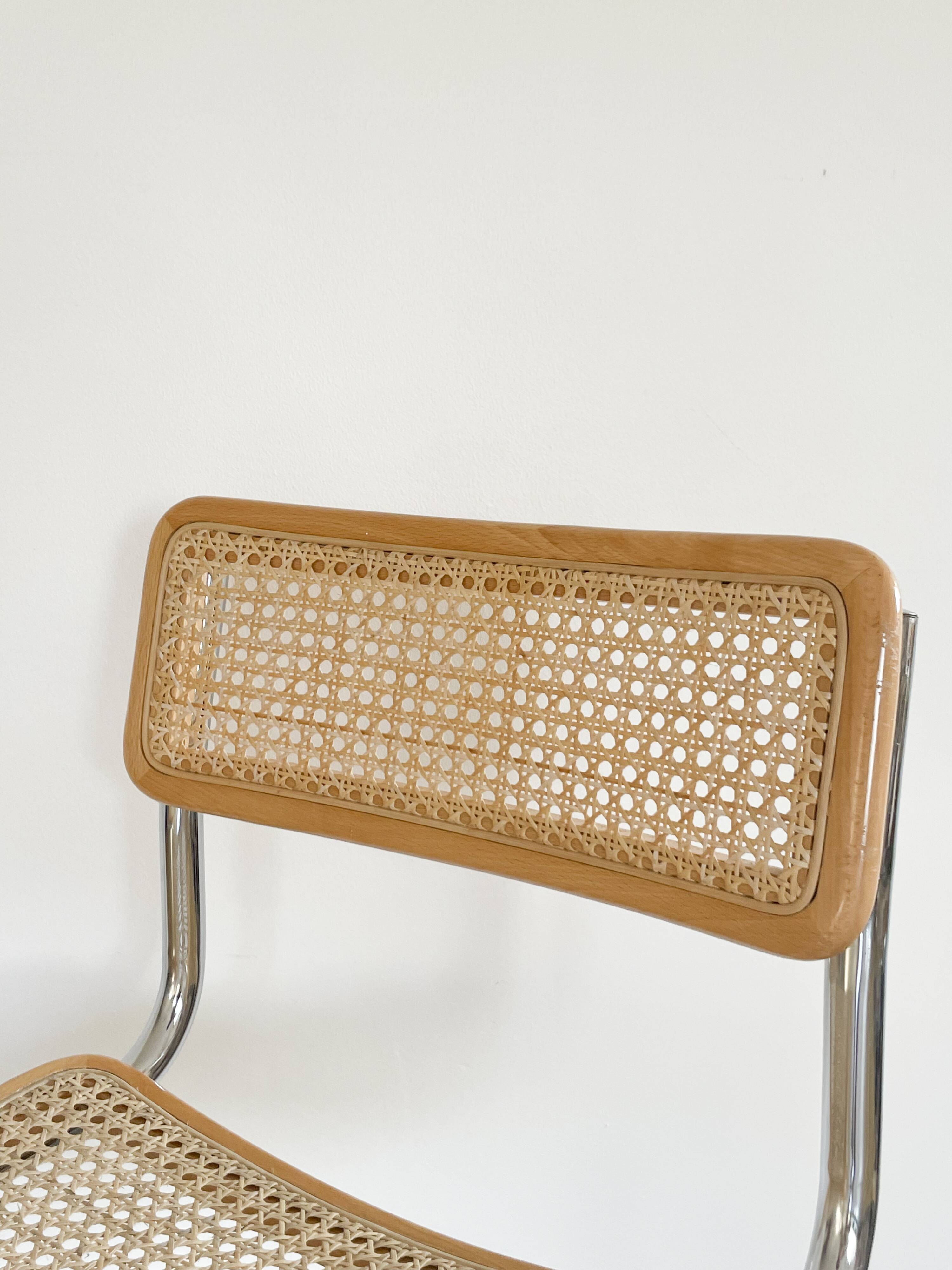 Pair bar chairs Cesca S32 Marcel Breuer, 1970