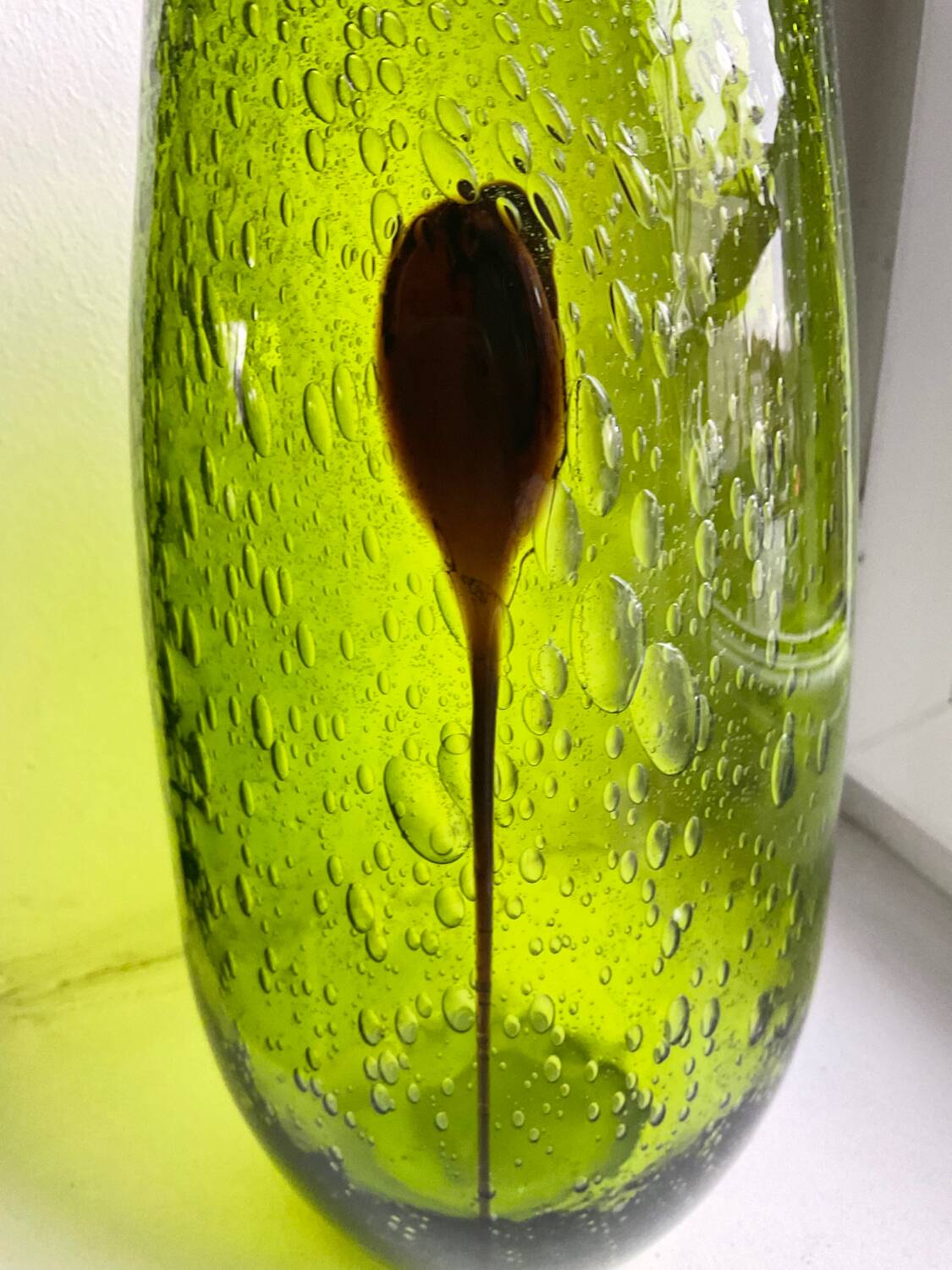 Vintage Murano vase in bubbled glass paste