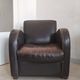 Vintage club armchair in dark brown leather – 1980s-1990s style