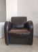 Vintage club armchair in dark brown leather – 1980s-1990s style