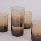70s water glasses x6