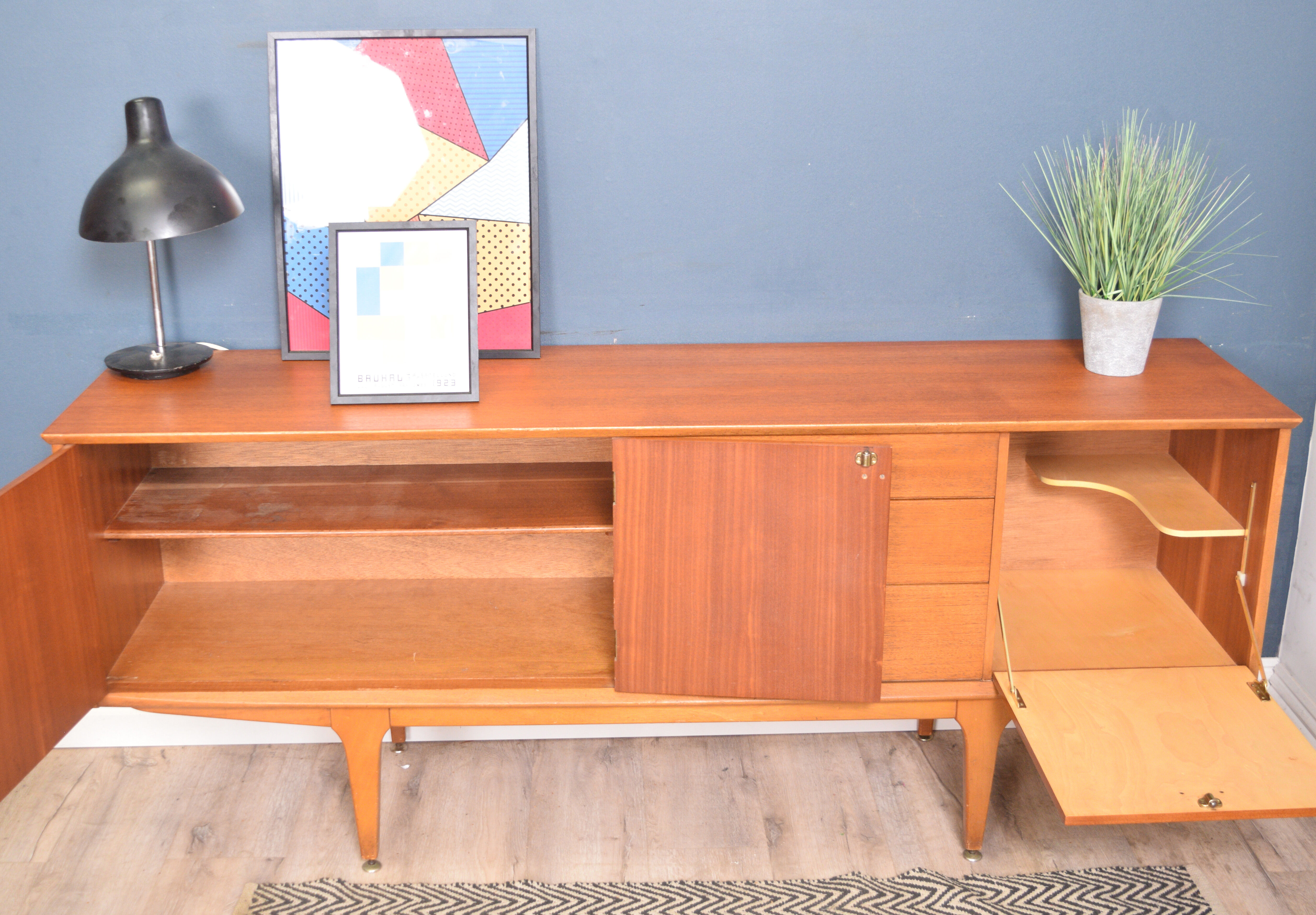Restored Teak 1960s Jentique Sideboard Cabinet