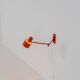 "Skala" orange wall lamp by Jo Hammerborg