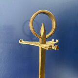 Brutalist fireplace men, 1970