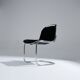 Chaise en velours noir, Gastone Rinaldi, 1970s