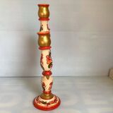Large Russian Khokhloma candlestick candle holder