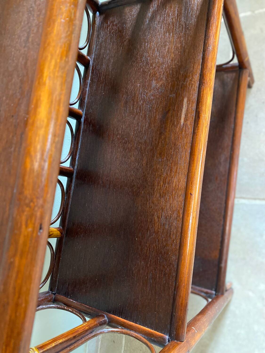 Vintage rattan shelf