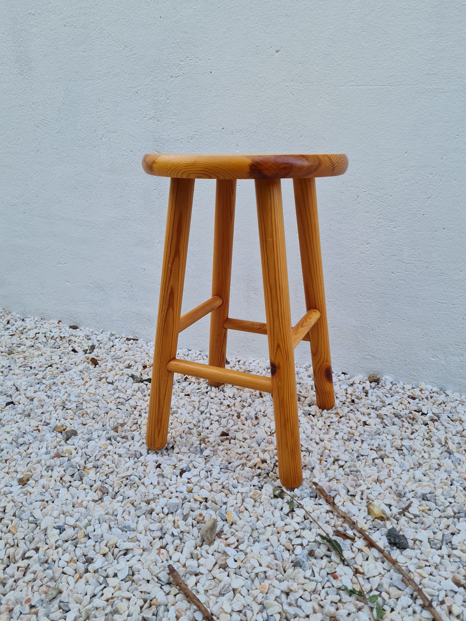 Vintage pine stool