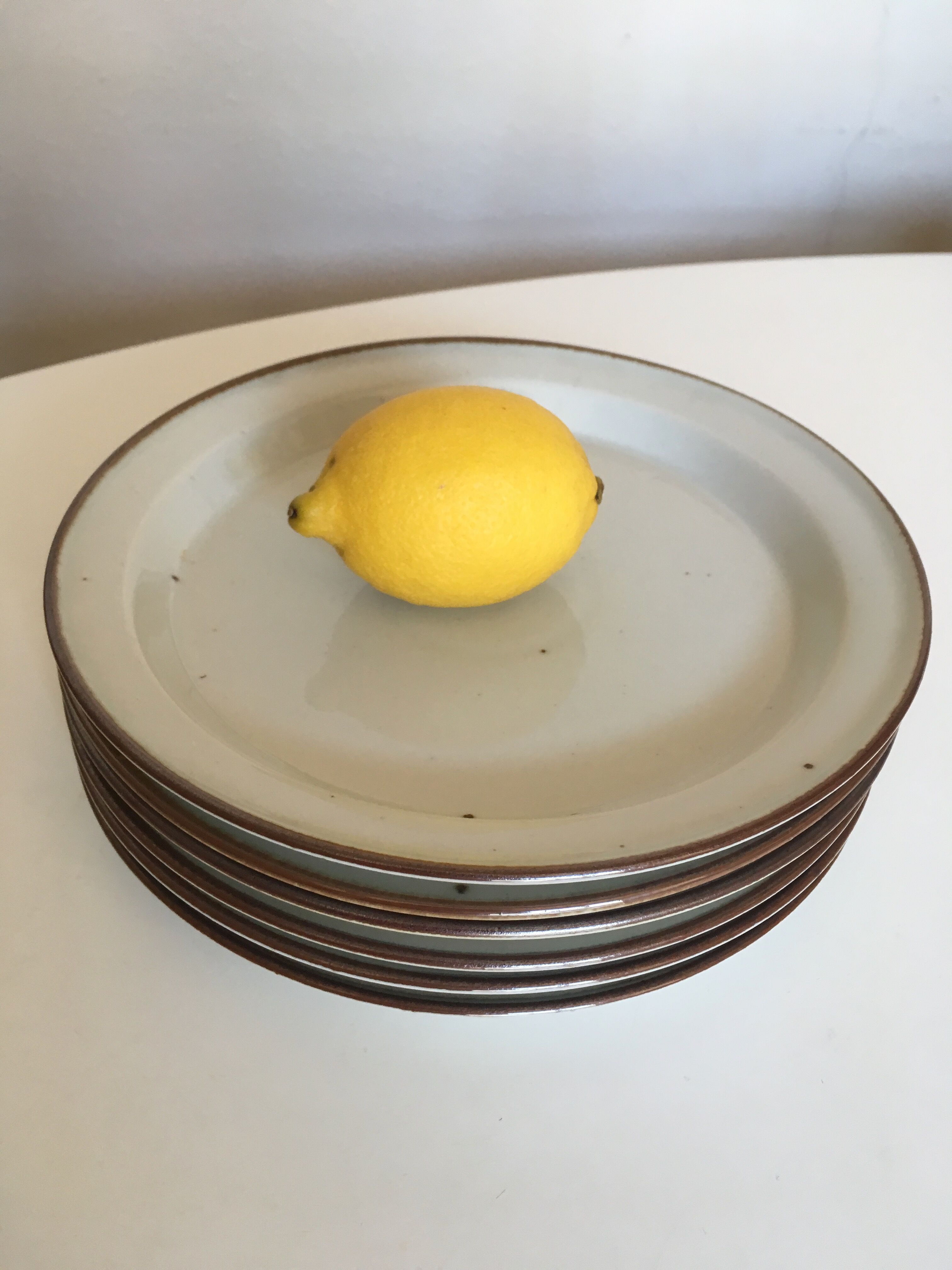 Set de 6 assiettes Dansk Design en grès Denmark 1970