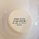 Compotier set and oval flat Iron Earth