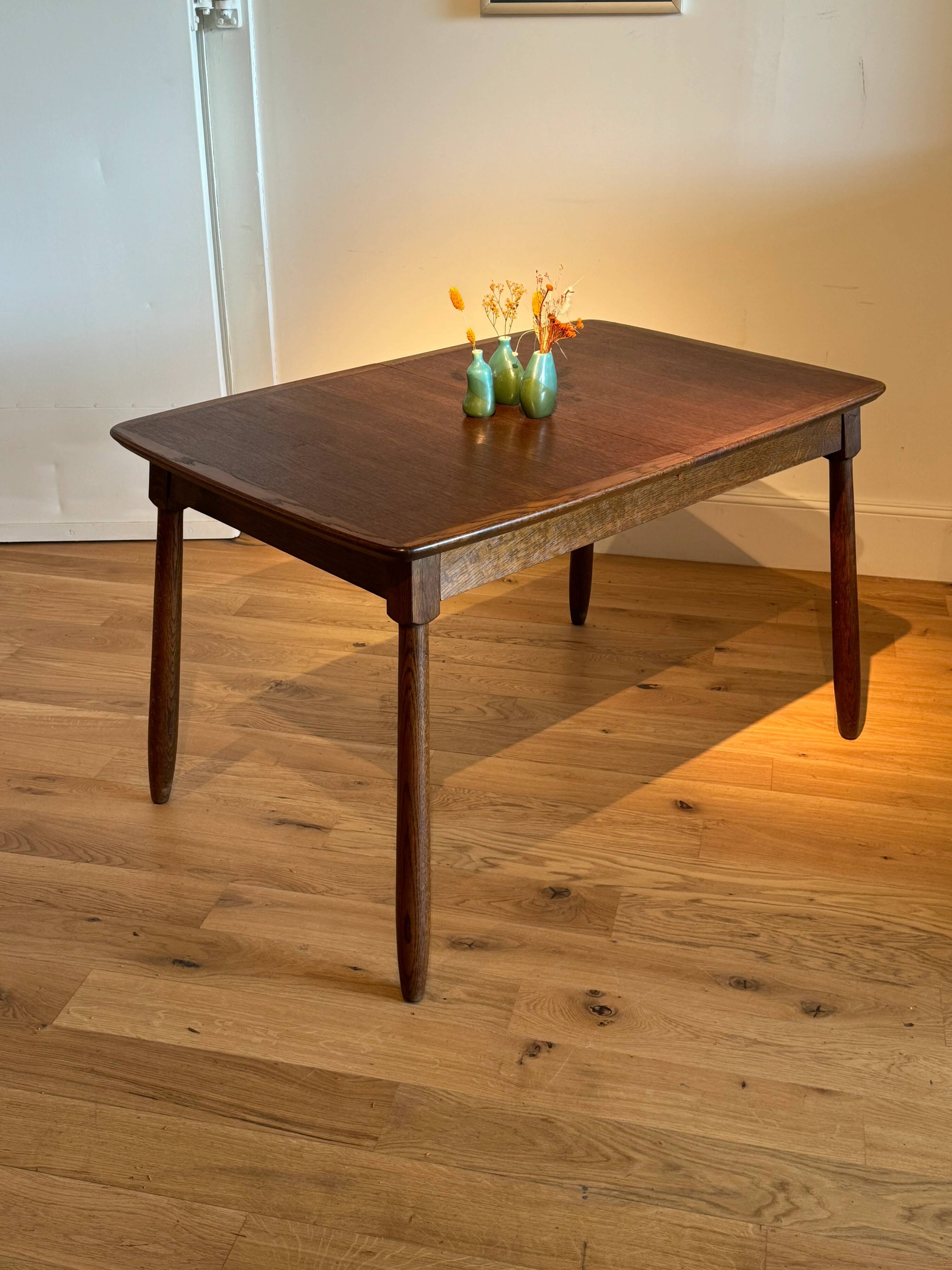 Vintage Scandinavian oak table "Mette"