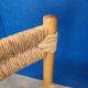 Chaise paillée bois clair vintage style Perriand