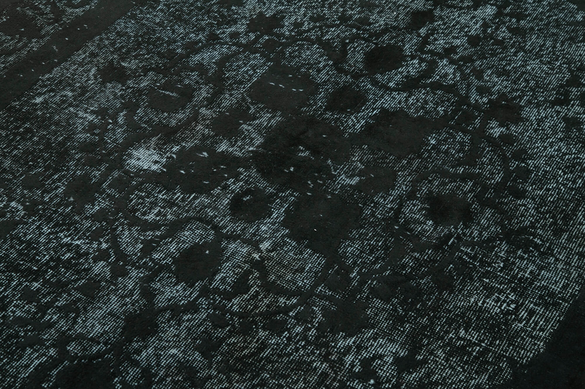 Handmade contemporary oriental 1970s 160 cm x 272 cm black carpet