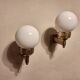 Pair of Astoria brass wall lights by Josef Hoffmann, WOKA Vienna re-edition