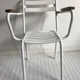 White metal chair
