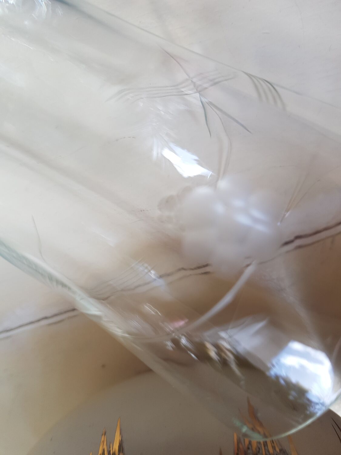 Set of 6 engraved water glasses