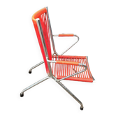 Vintage children's folding armchair scoubidou