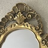 Baroque mirror in wood and gilded stucco in Louis XV style - 37 x 64 cm
