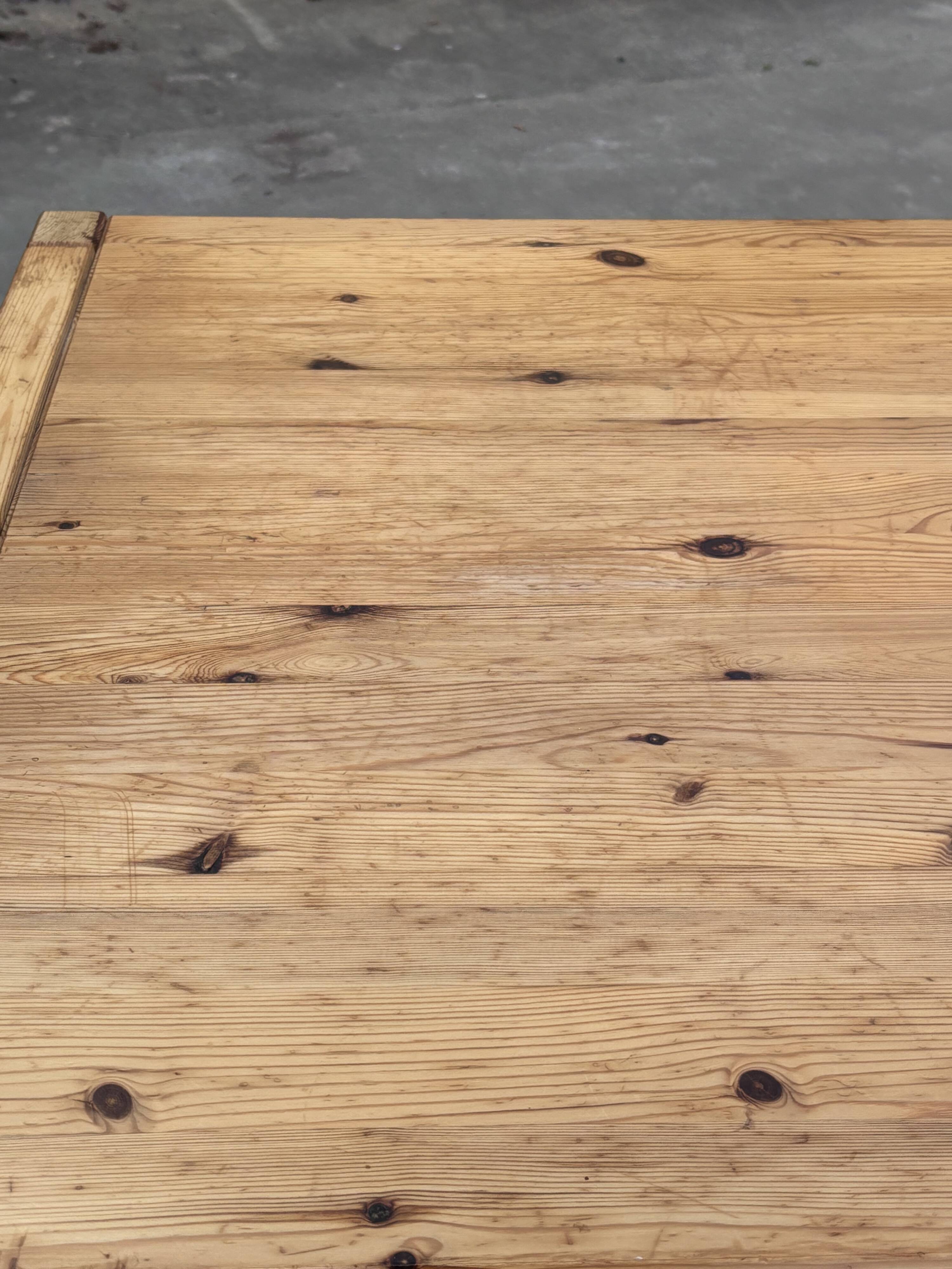 Vintage Pinewood Desk, Freestanding, 1970s Pine, Design, Ate van Apeldoorn