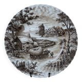 Vintage English Staffordshire 'HAYRIDE' Round Dish