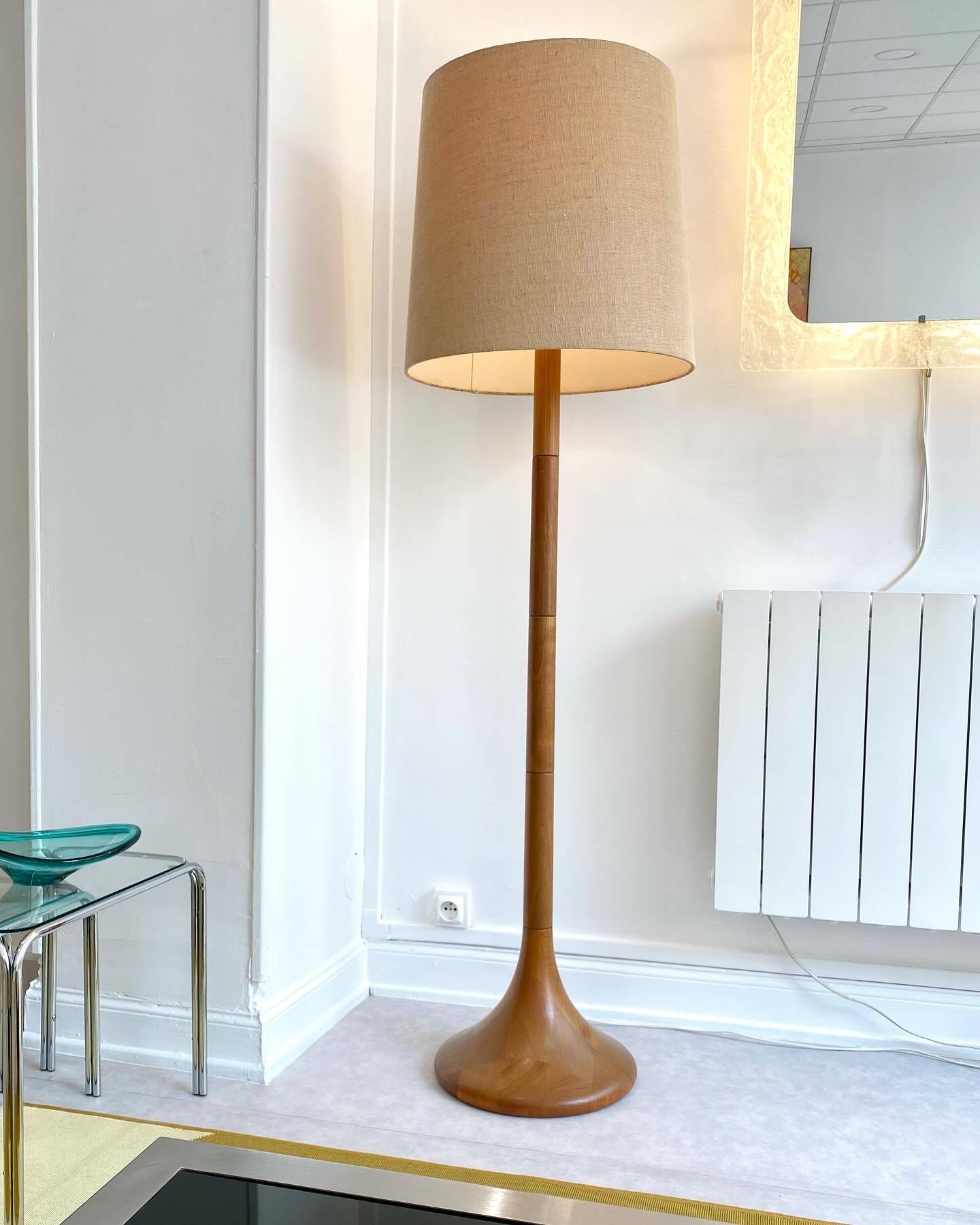 Dyrlund teak floor lamp, Denmark 1960s