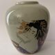 Japan polychrome vase and celadon XIX Naniwaya Okita Japan Nippon