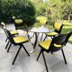 Oval dining table 1960-1970 smoked glass top and chrome base