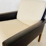 1960s retro Hans Olsen rosewood and leather lounge chair