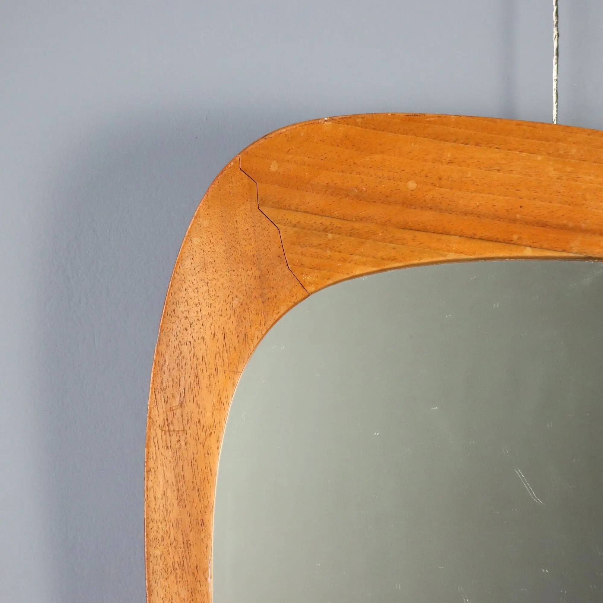 Vintage mirror Vittsjömöbel design Östen Kristiansson Sweden 1960s