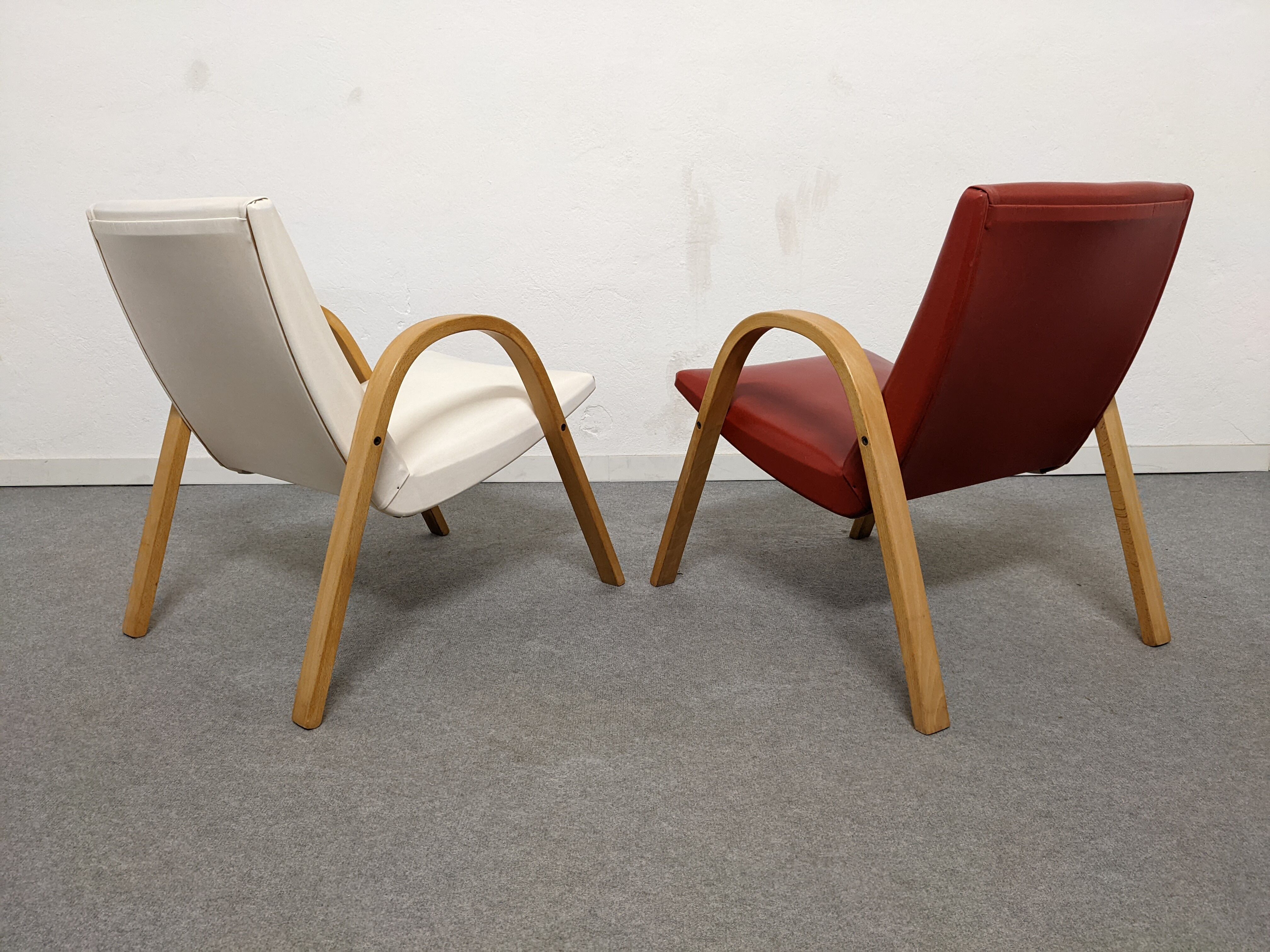 Pair of Bow Wood armchairs from the 50s/60s by Steiner