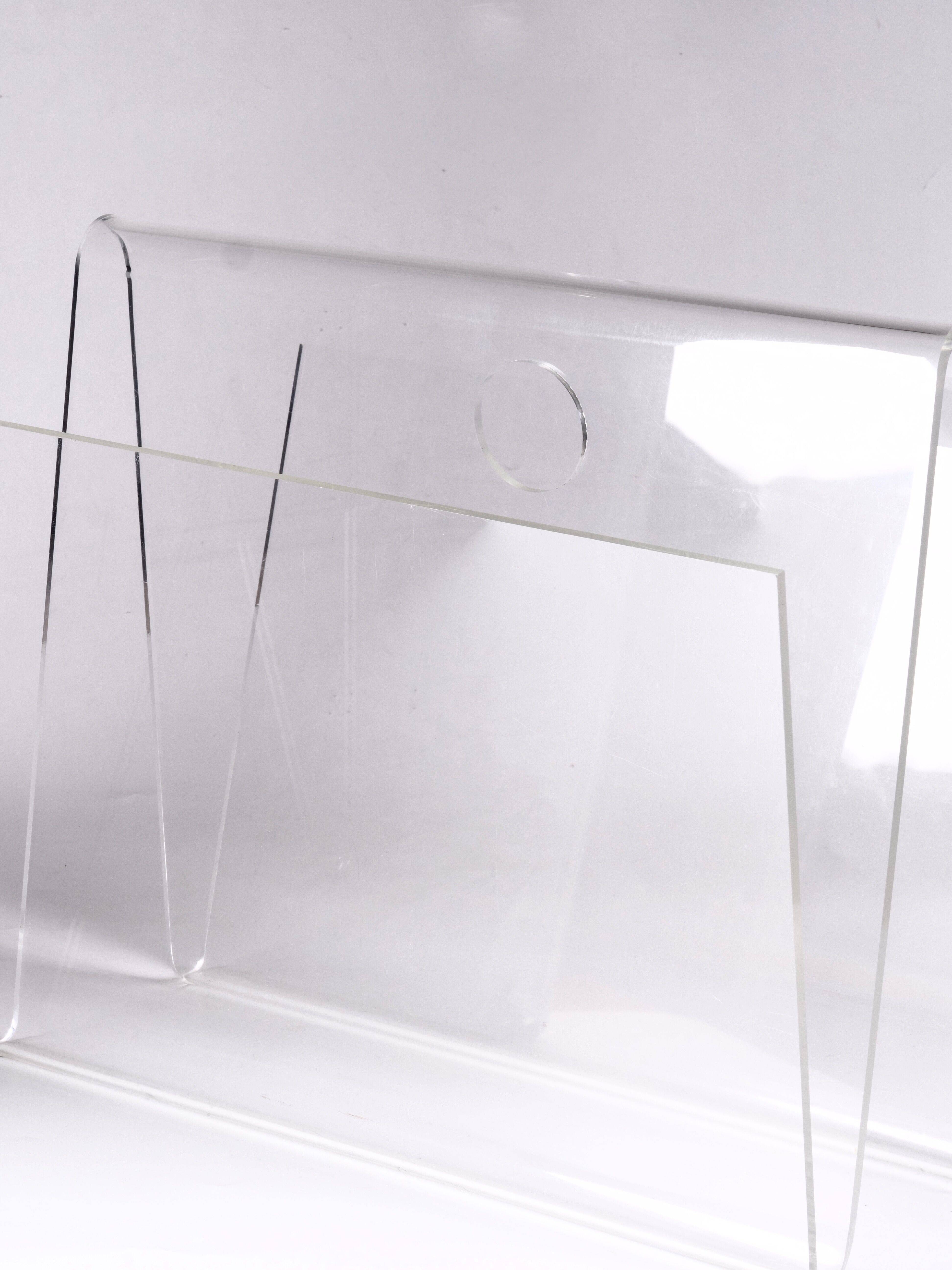 transparent plexiglass review door 1970