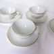 Lot de 4 tasses à café bistrot à liseré doré