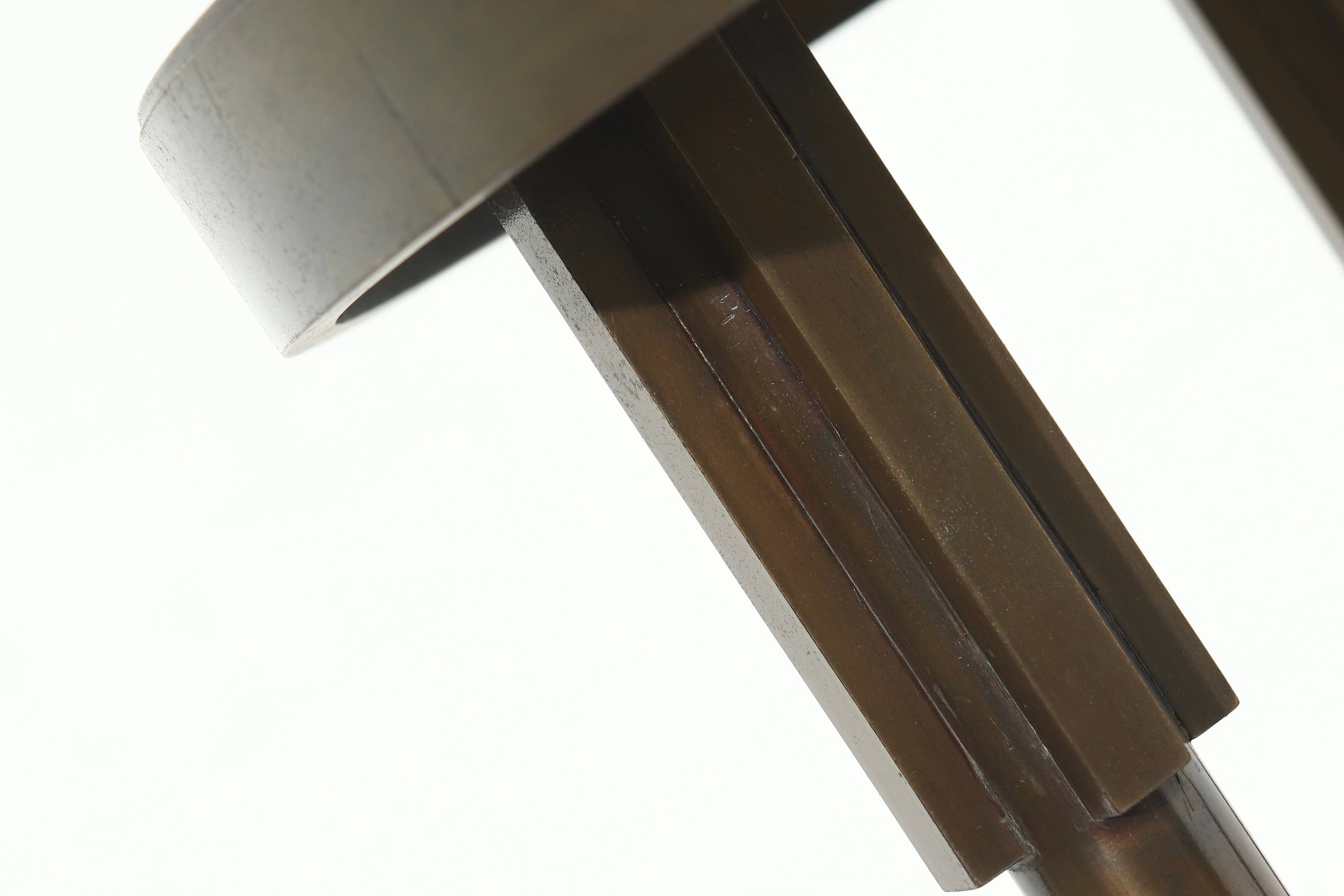 Art Deco Bronze Pedestal Side Table 1930s