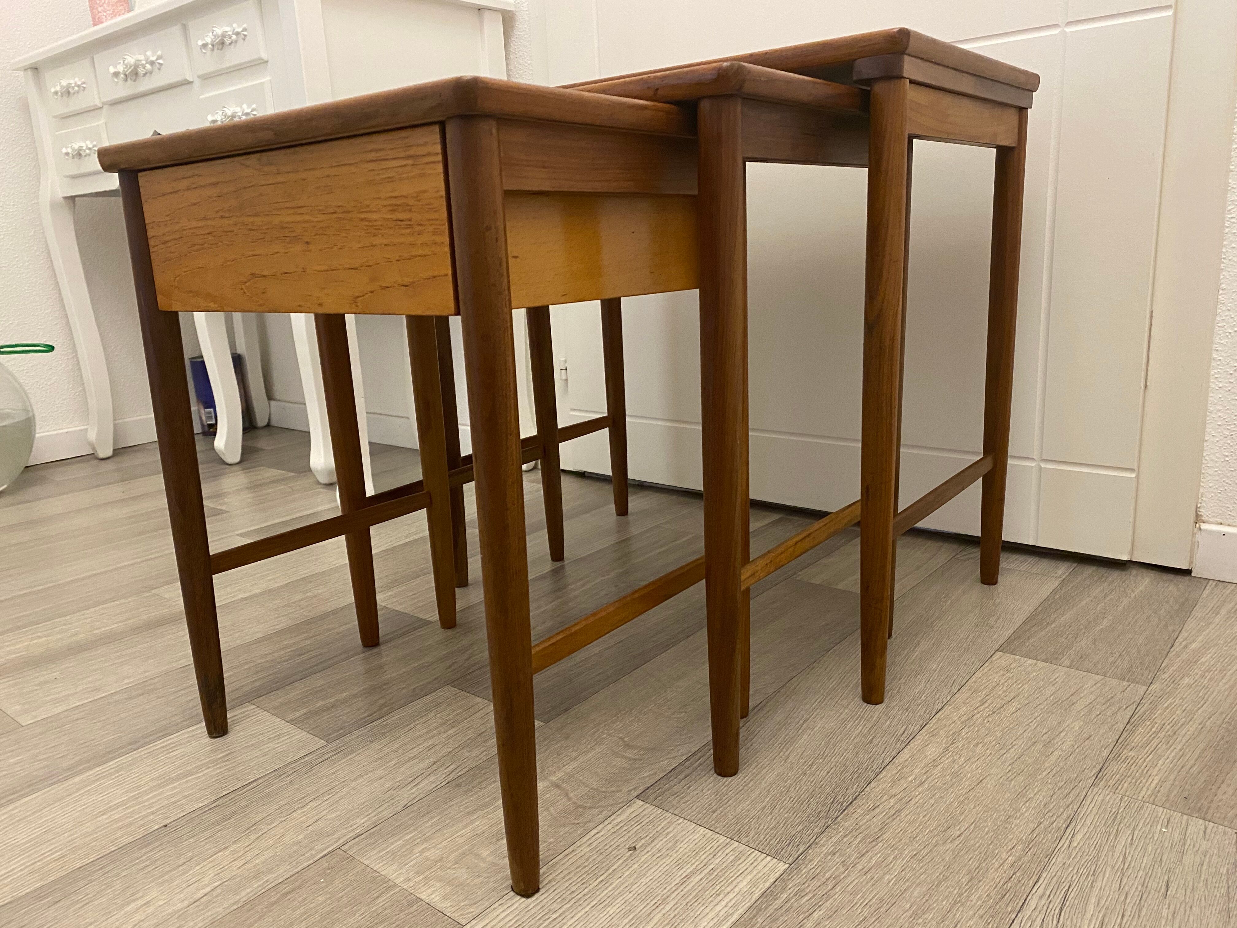 Tables gigognes scandinave en teck pour Opal Möbel