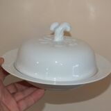 White porcelain butter or cheese dish