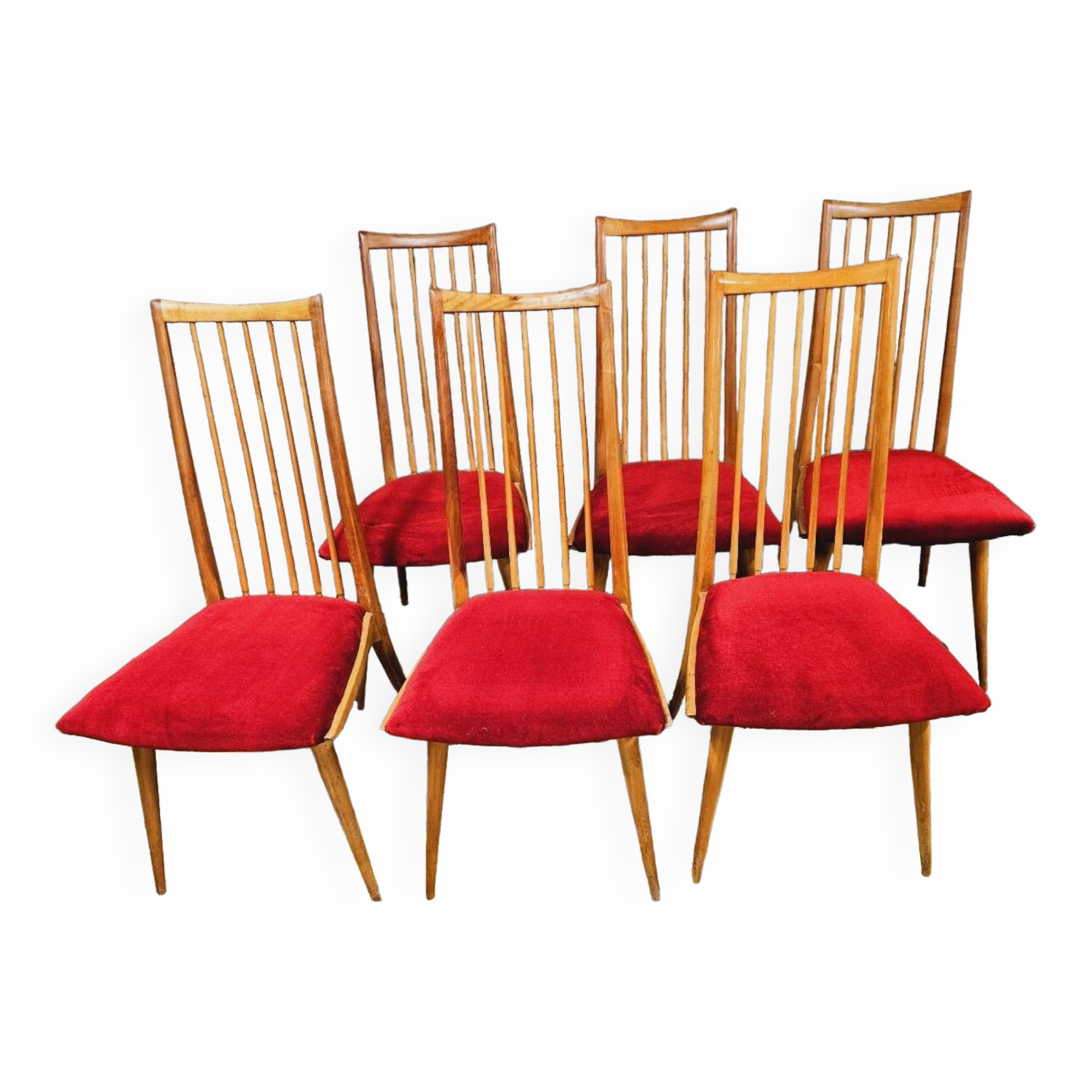 Set of 6 teak chairs by Ernst Martin Dettinger 1960
