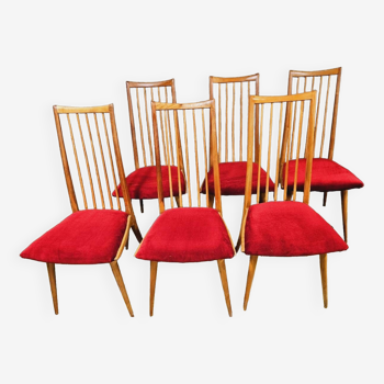 Lot de 6 chaises en teck par Ernst Martin Dettinger 1960