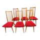 Set of 6 teak chairs by Ernst Martin Dettinger 1960