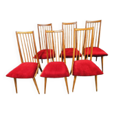 Set of 6 teak chairs by Ernst Martin Dettinger 1960