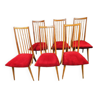 Lot de 6 chaises en teck par Ernst Martin Dettinger 1960