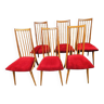 Lot de 6 chaises en teck par Ernst Martin Dettinger 1960