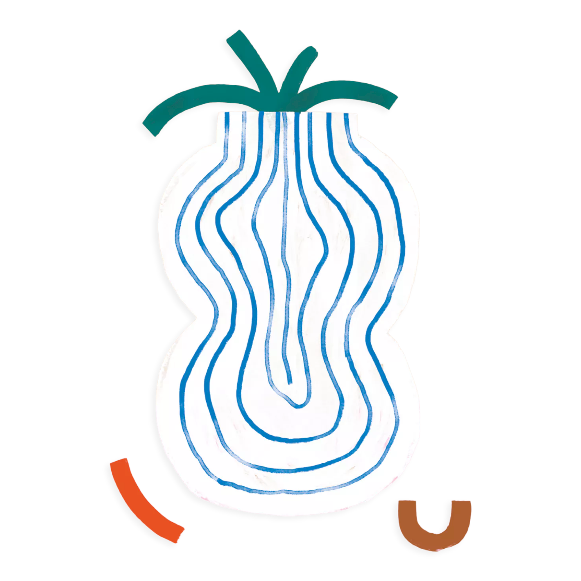 Pop-up Christmas 22 - Wall poster vase blue lines 50cm*70cm