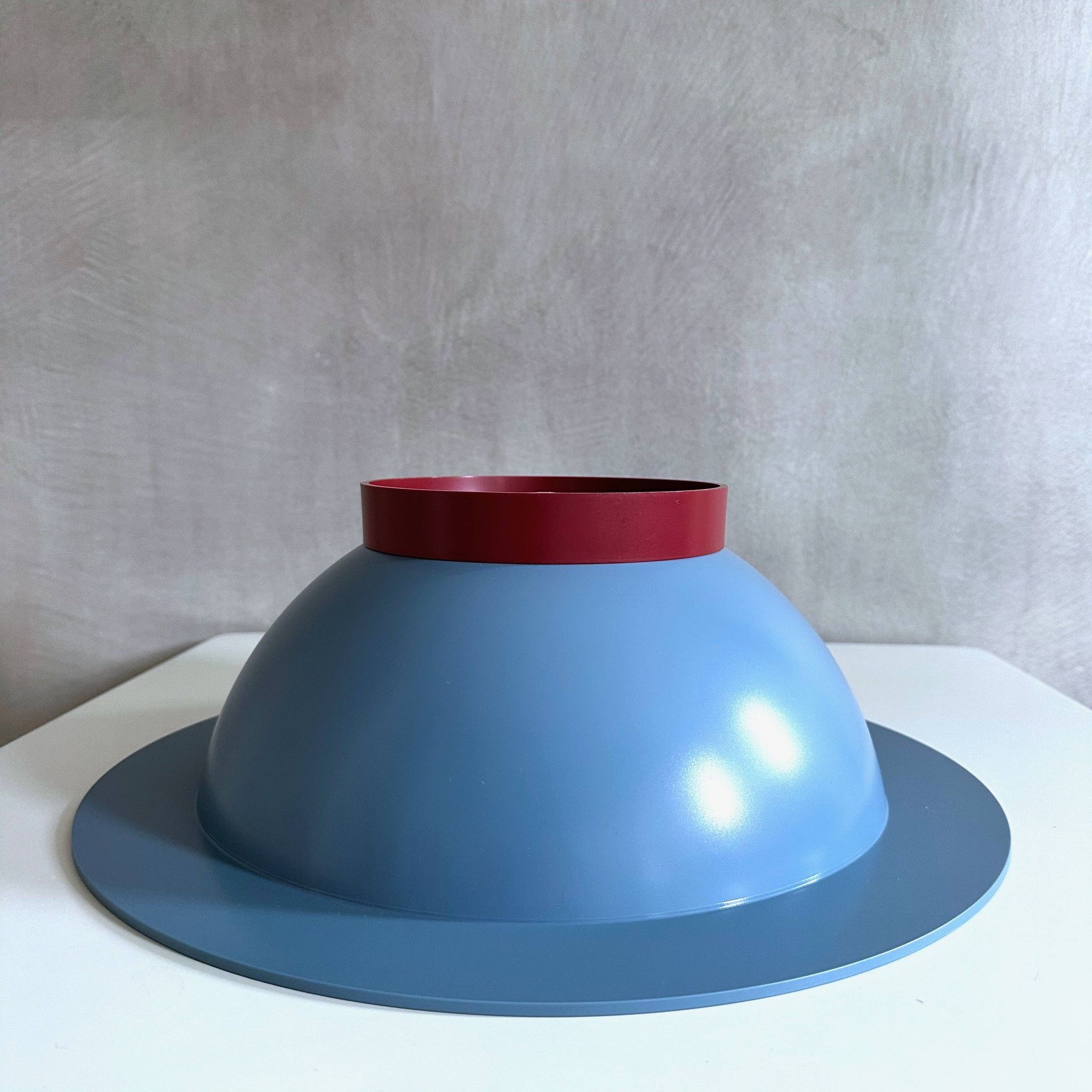 Alessi Euclid salad bowl with cutlery by Michael Graves, 90's