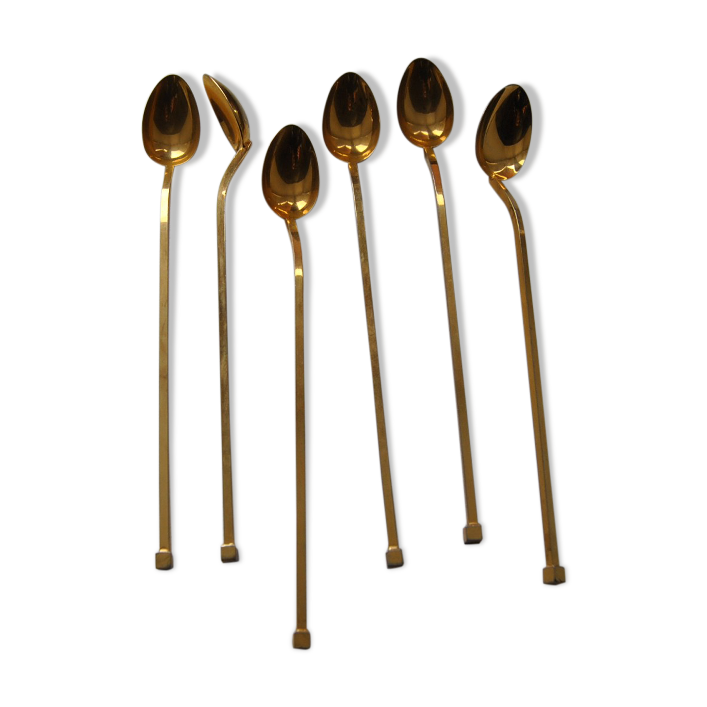 Lot of 6 small spoon long beginning XXeme