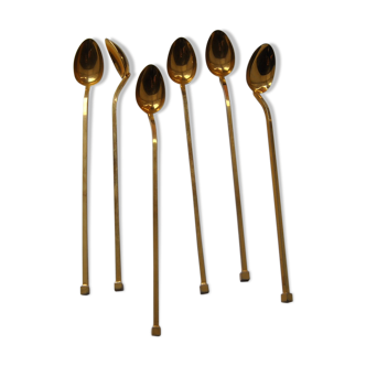 Lot of 6 small spoon long beginning XXeme
