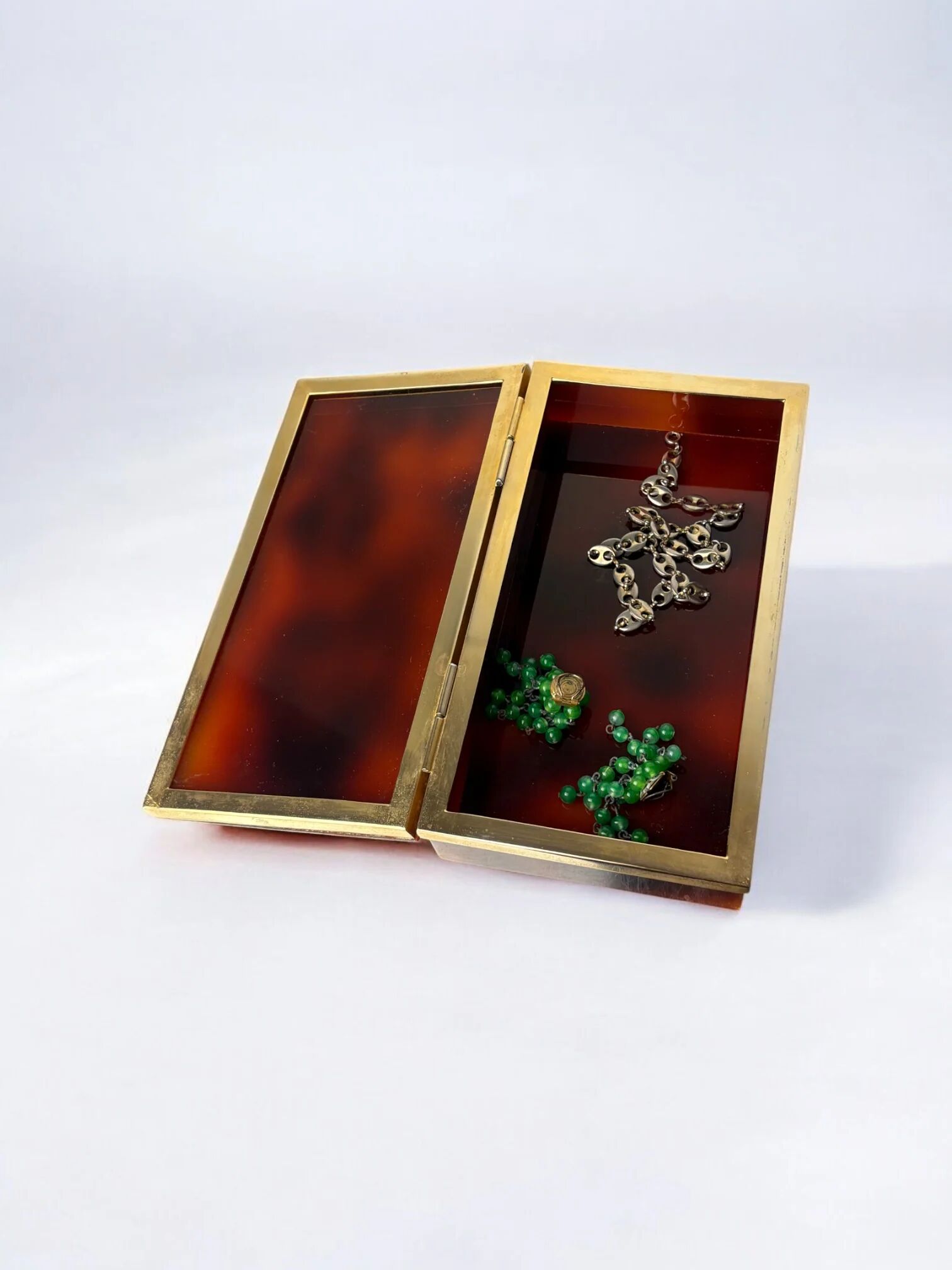 Faux tortoise shell Dior vanity box, Italy, 1970s