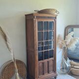 Antique Parisian glass cabinet in the style of a hosier