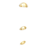 One-door workshop unit with eight black and gold drawers