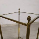 Brass glass side table