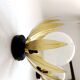 Pair of gilded leaf wall lights, vintage Italy